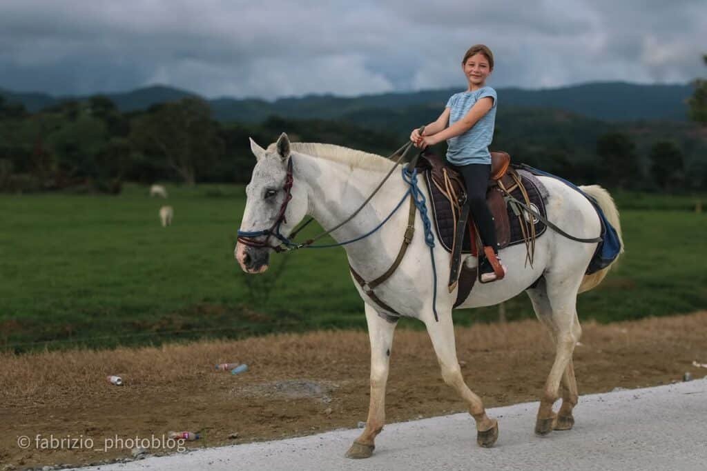 Riders exploring the countryside near Jacó, Costa Rica